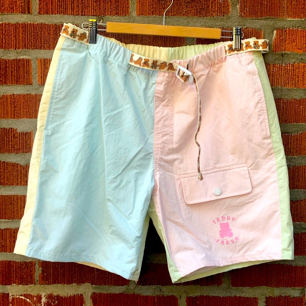 Teddy Fresh Blue and Pink Athletic Shorts